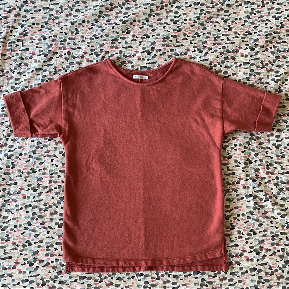 Heavyweight T-shirt top in terrycloth